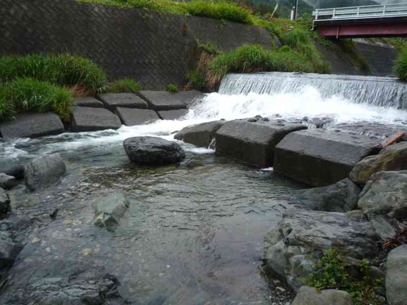 鹿留川の堰堤