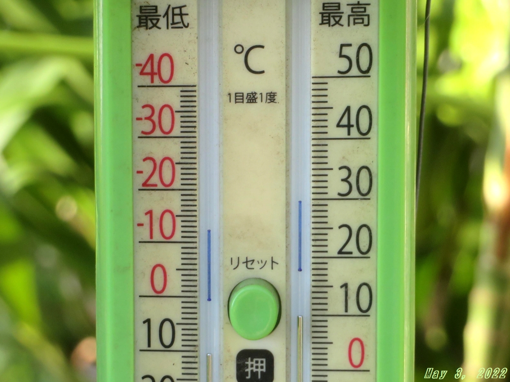 画像２（庭の温度計）