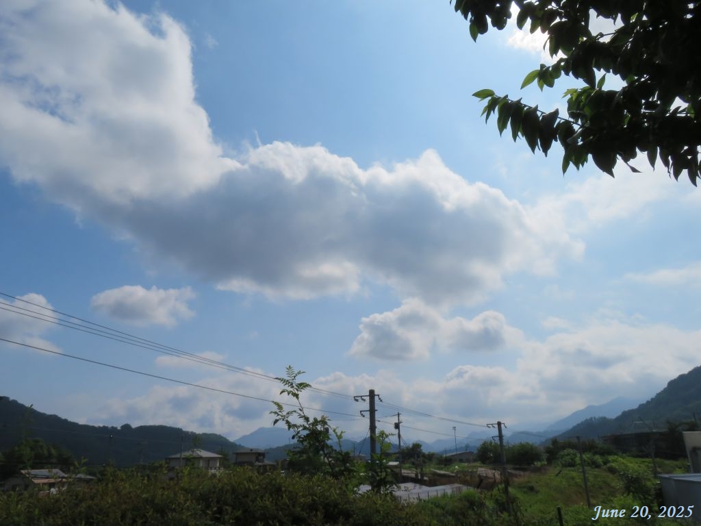 画像１（今朝の空）